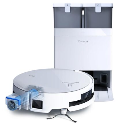 ECOVACS DEEBOT X8 OMNI Saugroboter mit Wischfunktion, 18.000 Pa, OZMO Roller, Weiß