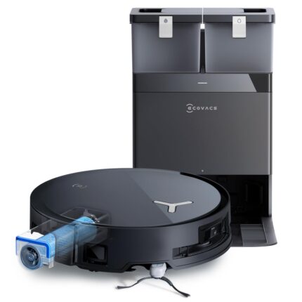 ECOVACS DEEBOT X8 OMNI Saugroboter mit Wischfunktion, 18.000 Pa, OZMO Roller, Schwarz