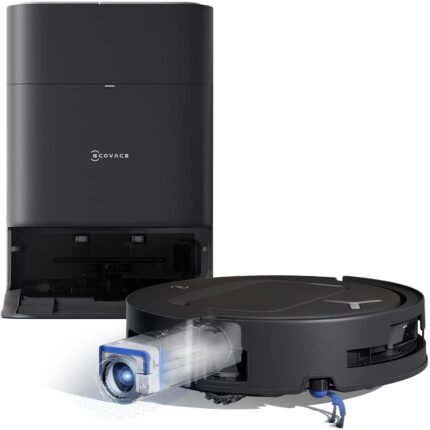 ECOVACS DEEBOT T80 Omni Saugroboter mit Wischfunktion, 18.000 Pa, ZeroTangle 3.0, Schwarz