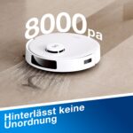 ECOVACS DEEBOT N20 Plus Saugroboter mit Wischfunktion, 8.000 Pa, PureCyclone Station, Weiß - Image 8