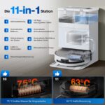 ECOVACS DEEBOT X8 OMNI Saugroboter mit Wischfunktion, 18.000 Pa, OZMO Roller, Weiß - Image 5