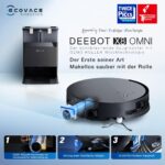 ECOVACS DEEBOT X8 OMNI Saugroboter mit Wischfunktion, 18.000 Pa, OZMO Roller, Schwarz - Image 9
