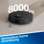 ECOVACS DEEBOT N20 PRO Plus Saugroboter mit Wischfunktion, 8.000 Pa, Station, Schwarz - Image 8
