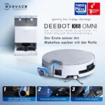 ECOVACS DEEBOT X8 OMNI Saugroboter mit Wischfunktion, 18.000 Pa, OZMO Roller, Weiß - Image 9