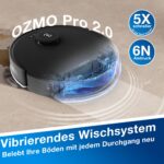 ECOVACS DEEBOT N20 PRO Plus Saugroboter mit Wischfunktion, 8.000 Pa, Station, Schwarz - Image 6