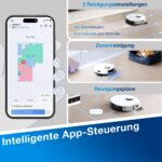 ECOVACS DEEBOT N20 Saugroboter mit Wischfunktion, 300 Min. Laufzeit, Weiß - Image 2