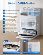 ECOVACS DEEBOT T50 PRO Omni Saugroboter mit Wischfunktion, 15.000 Pa, Weiß - Image 5