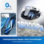 ECOVACS DEEBOT X8 OMNI Saugroboter mit Wischfunktion, 18.000 Pa, OZMO Roller, Weiß - Image 6