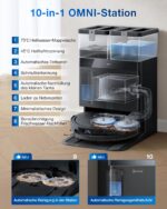 ECOVACS DEEBOT T50 PRO Omni Saugroboter mit Wischfunktion, 15.000 Pa, Schwarz - Image 5