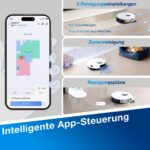 ECOVACS DEEBOT N20 Plus Saugroboter mit Wischfunktion, 8.000 Pa, PureCyclone Station, Weiß - Image 4