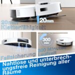 ECOVACS DEEBOT N20 Saugroboter mit Wischfunktion, 300 Min. Laufzeit, Weiß - Image 3